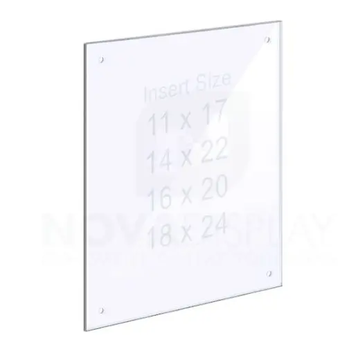 14ASP-W-PANEL-M4 1/4″ Clear Acrylic Panel with Holes for M4 Studs – Polished Edges