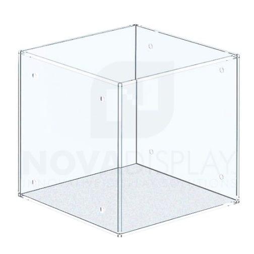 Non-Lit Acrylic Locking Display Case – Clear Sides and Top / Frosted Base