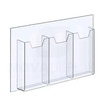 18ALD-3-3585P-17 1/8″ Clear Acrylic Leaflet Dispenser / Literature Holder – Treble Pocket