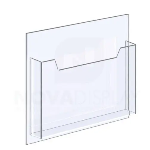 18ALD-8511L-12>13 1/8″ Clear Acrylic Leaflet Dispenser / Literature Holder – Single Pocket / Landscape