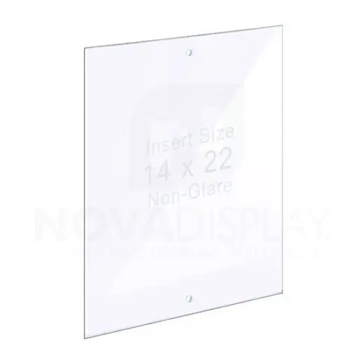 18ASP-1422NG-IP 1/8″ Non-Glare Acrylic Panel with Holes for M8 Studs – Polished Edges