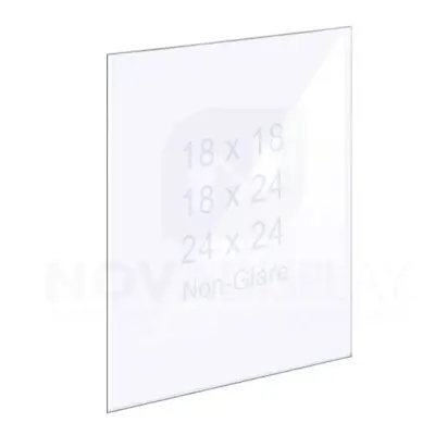 1/8″ Non-Glare (Anti-Reflective) Acrylic Panel without Holes – Polished Edges.