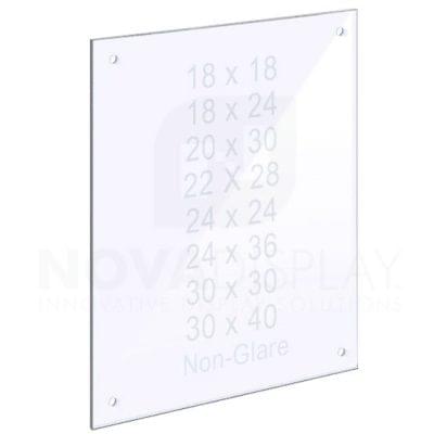 18ASP-PANEL-NG-M8-LR 1/8″ Non-Glare Acrylic Panel with Holes for M8 Studs – Polished