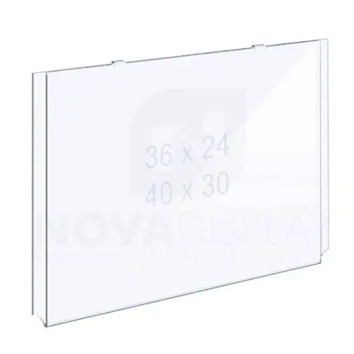 24x36 Modern Poster Display Top Load Sign Stand | Double-Sided Frame