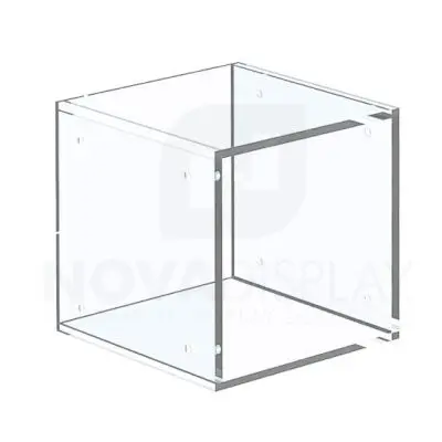 Non-Lit Acrylic Open Display Case – All Clear