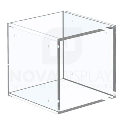 Non-Lit Acrylic Open Display Case – All Clear
