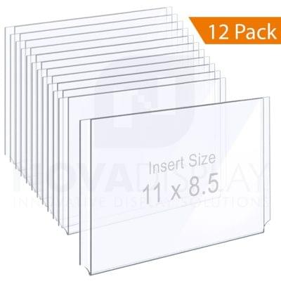 Clear Acrylic Easy Access Info/Poster Holder – Letter Format. Landscape Orientation