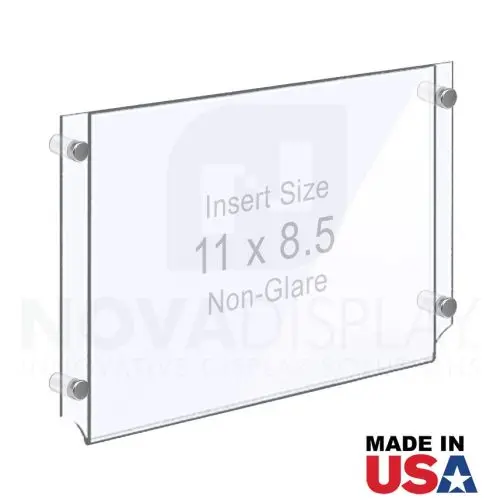 Wall Mounted Acrylic Poster Holder / Easy Access Acrylic Pocket Frame – Non-Glare