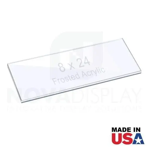 3/8″ (10mm) Frosted Acrylic Shelf with Laser-Cut Polished Edges