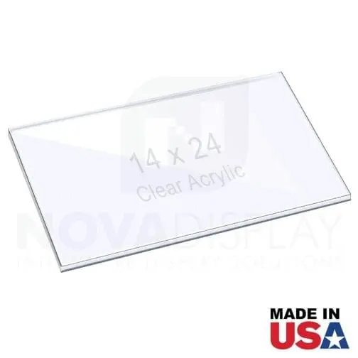 3/8″ (10mm) Clear Acrylic Shelf with Laser-Cut Polished Edges