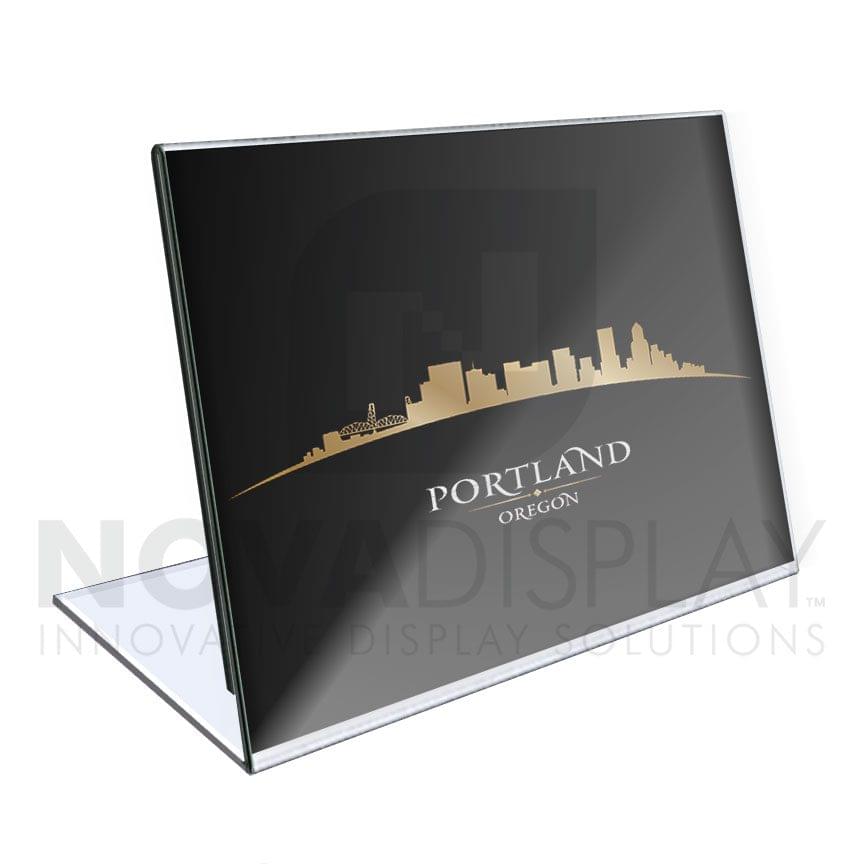 BD1219 1 x Acrylic Sign Holder Slant Back Free Delivery! 127x178mm 