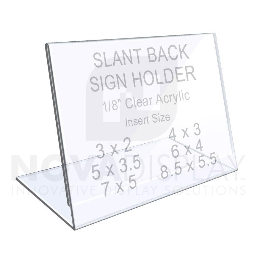 Slanted Acrylic 11" x 8.5" Landscape Sign Holder / Picture Frames 10 
