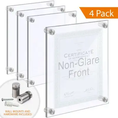 Wall Mounted/Floating Acrylic Frames with Standoffs