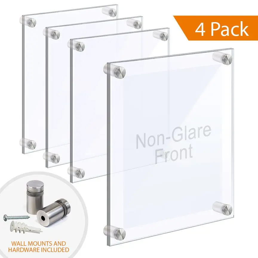 Clear Acrylic Picture Frame - 4x6 Photos for Modern Display