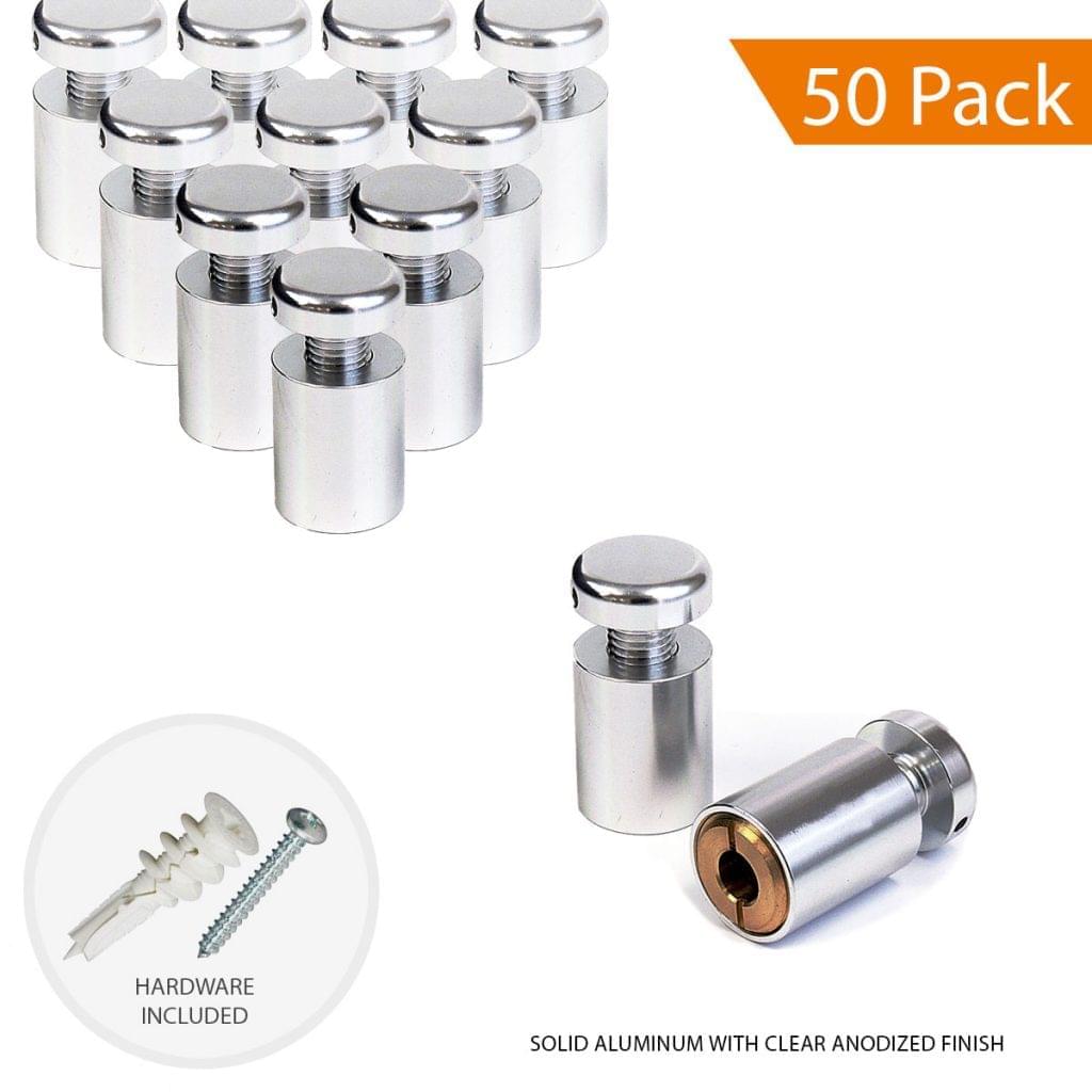 Sign Standoff Hardware Kit 5/8″ Dia x 3/4″ aluminum standoff NDSI Store