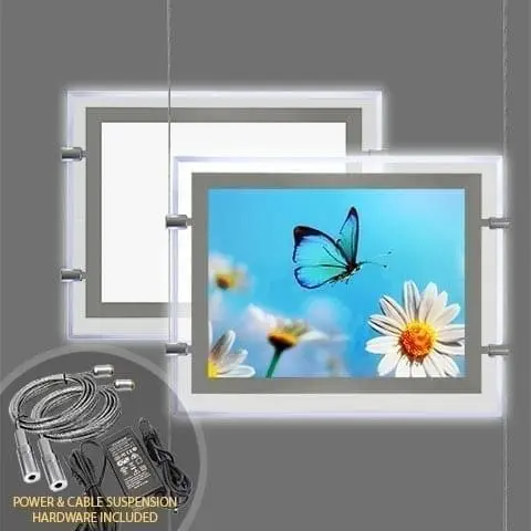 GLOW-EDGE LED BACKLIT WINDOW DISPLAY for Landscape Format Poster – PRODUCT BUNDLES