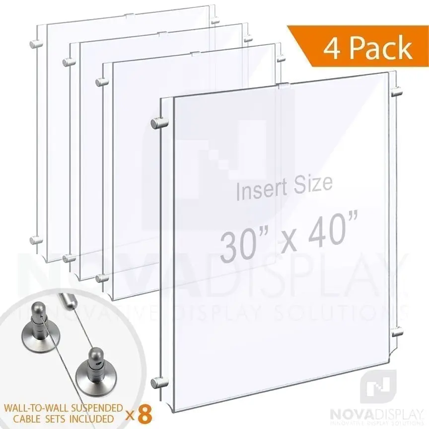 wall mounted clear acrylic poster holder