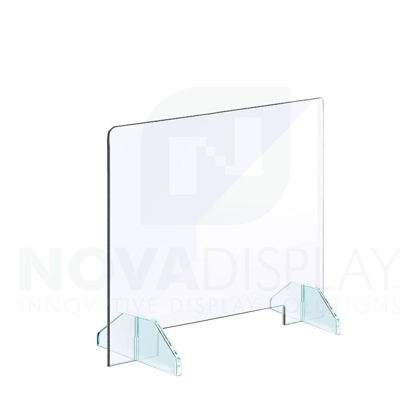 Sneeze Guard Acrylic Clear Plastic Protection Barrier Cashier 24x24 Hanging F