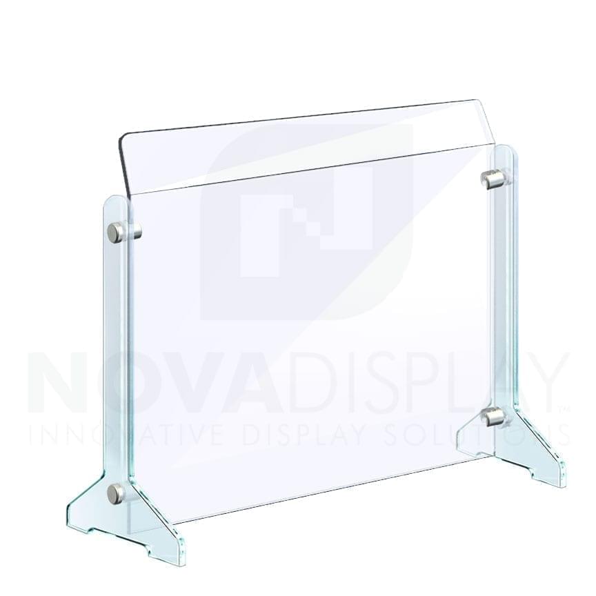 Clear Acrylic Shop Counter Sneeze Screen Suspended Cough Guard 75cm x 90cm 