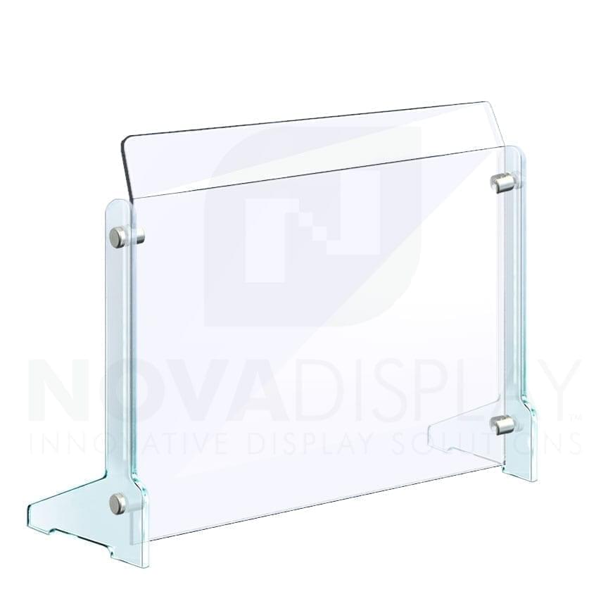Countertop Acrylic Sneeze Guard / Modular – Supported with 3/8-1/2 in Thick Acrylic Side Legs / Free-standing