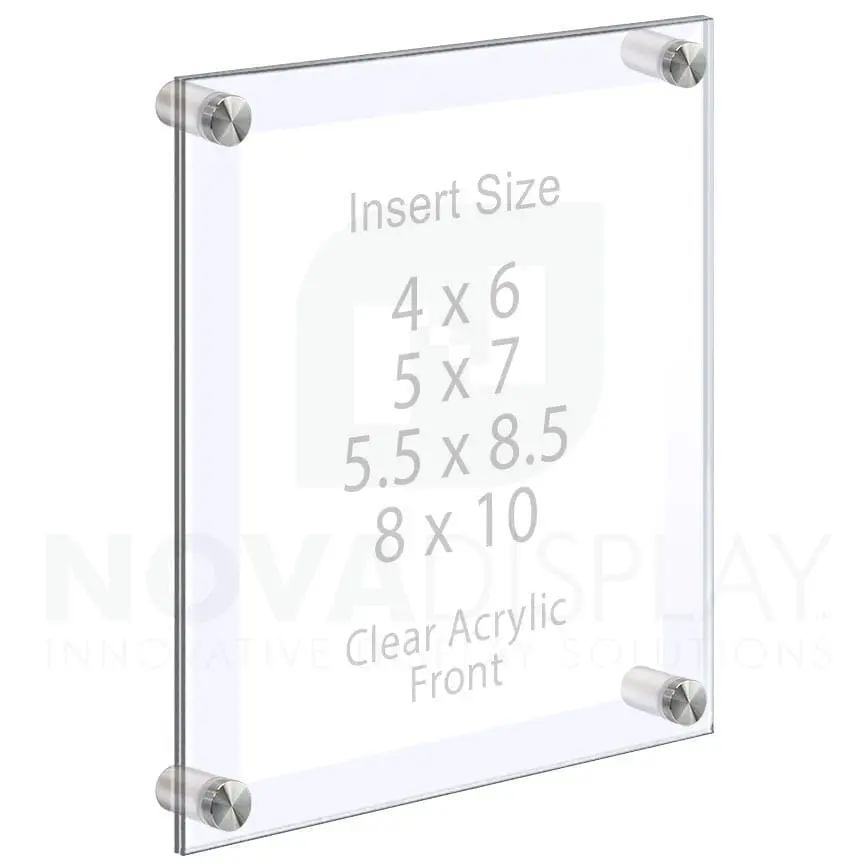 Clear Acrylic Picture Frame - 4x6 Photos for Modern Display