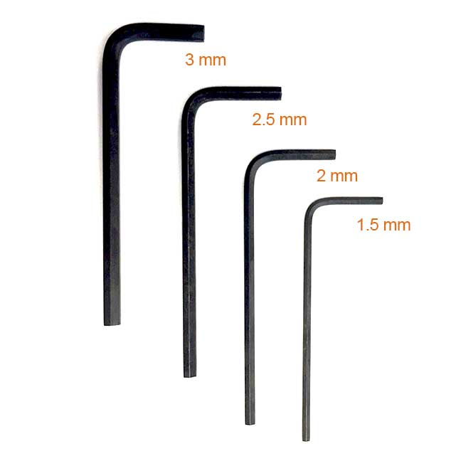 Hex-Key Set for Cable/Rod Systems and Sign/Panel Supports