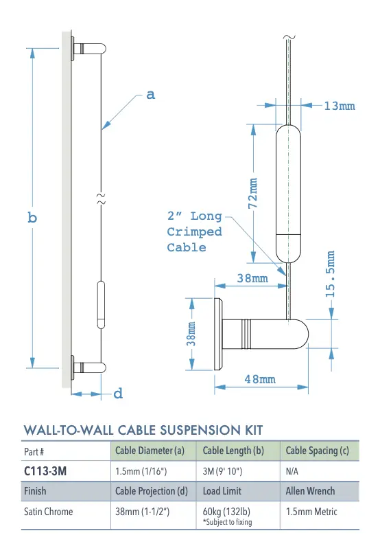 Specifications for C113-3M