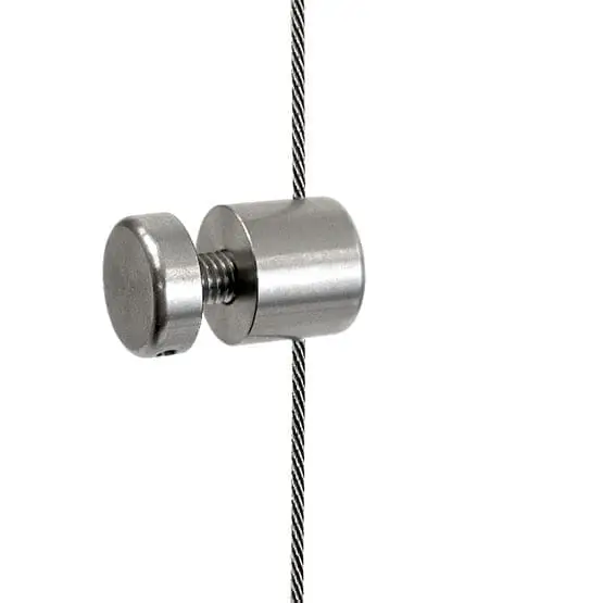 Cable Support with M6 Stud-Cap for Suspended Panels with Holes | #303 Stainless Steel