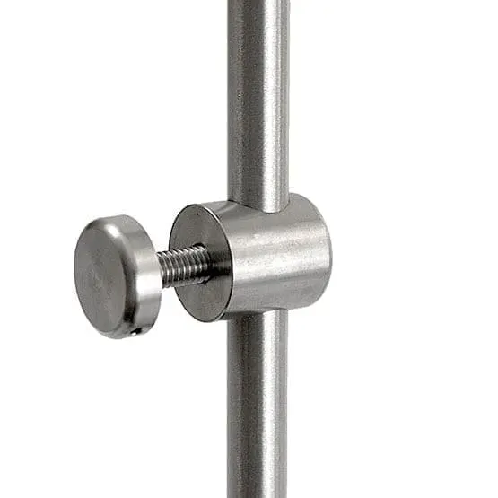 Support with M6 Stud-Cap Single-Sided for Panels with Holes – Non-Removable (#303 Stainless Steel)