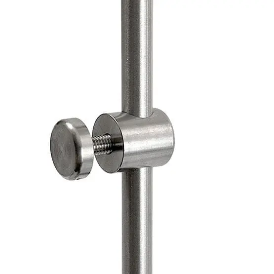 Support with M6 Stud-Cap Single-Sided for Panels with Holes – Non-Removable (#303 Stainless Steel)