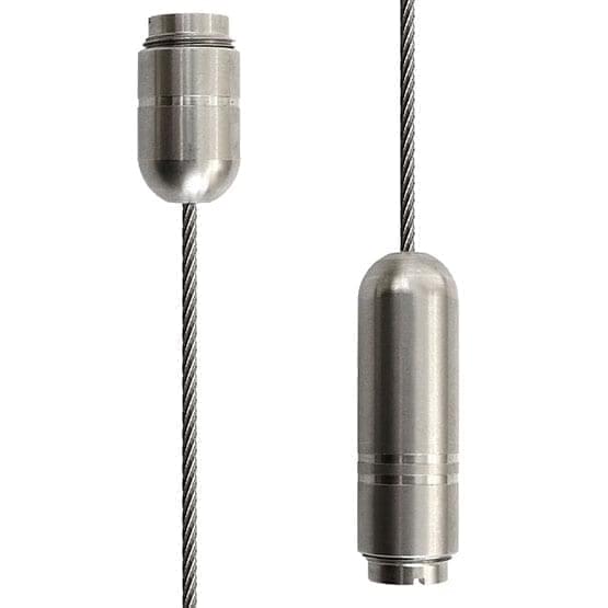 4.0M (13′ 1-1/2″) Long 3mm (1/8″) Diameter Cable with Ceiling-to-Floor Fixings (#303 Stainless Steel)