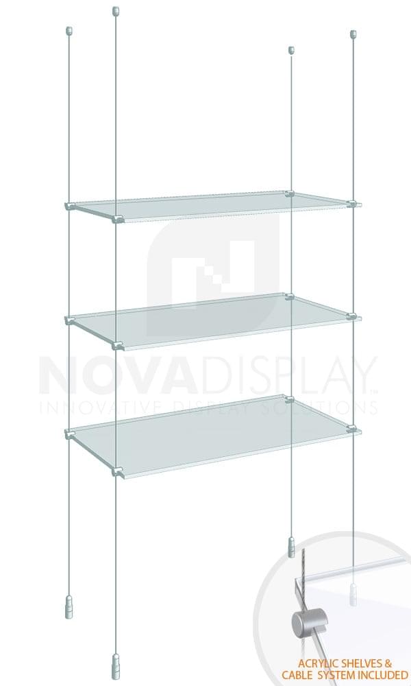 10mm Thick supplied with Clamps Acrylic Shelves Available in Different Sizes 