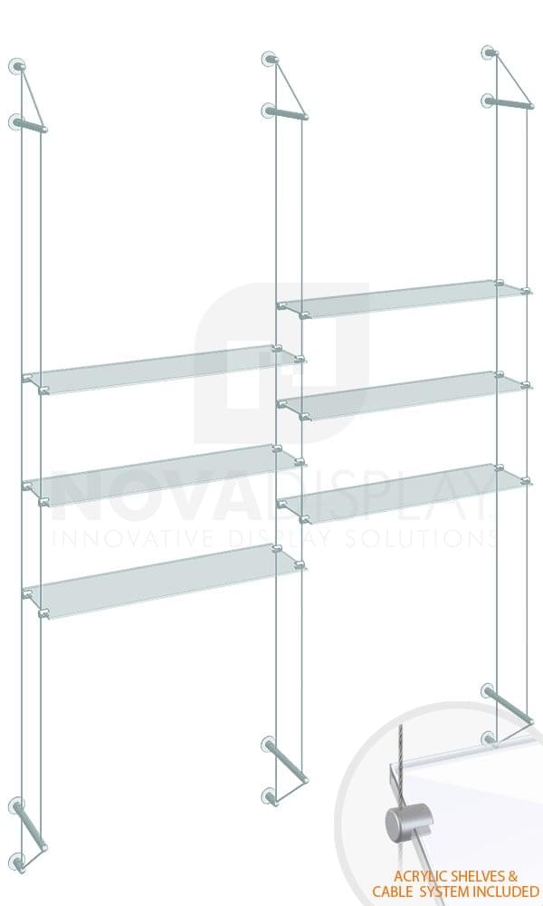 Acrylic Shelves Available in Different Sizes 10mm Thick supplied with Clamps 