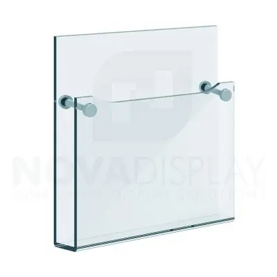 Acrylic Literature/Magazine Holder – Single Pocket / Portrait. Insert Size: 8.5″W x 11″H