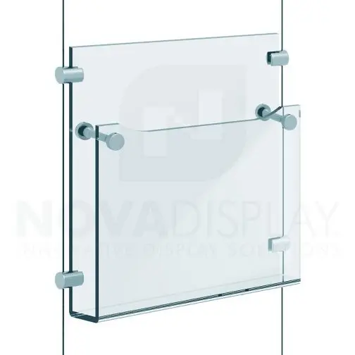 Acrylic Literature/Magazine Holder – Single Pocket / Portrait. Insert Size: 8.5″W x 11″H