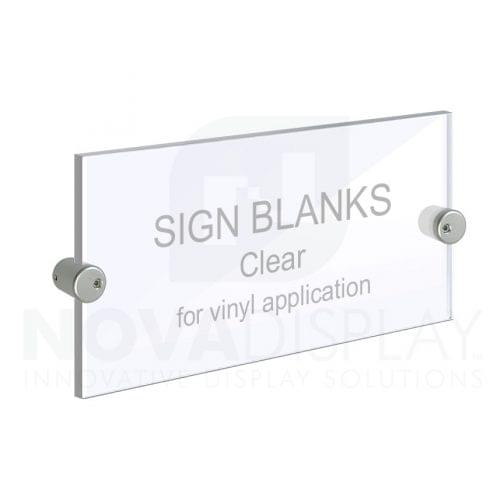 Clear Acrylic Sign Blanks with Miter Corners for Vinyl Applications
