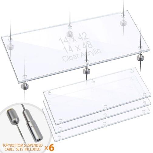 Cable Suspended Wide Acrylic Shelf Display / Removable – PRODUCT BUNDLES