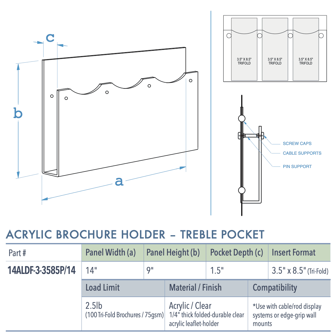 Specifications for 14ALDF-8511L/14