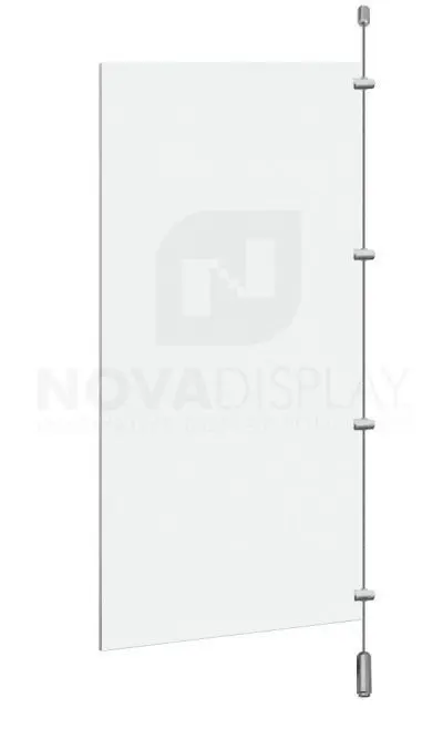 Cable Suspended Partition with Colorless/Frosted Acrylic Panel / ADD-ON SECTION