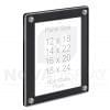 Black Acrylic Poster Frames with Standoffs / Round Corners.