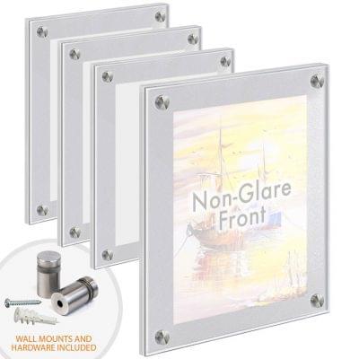 Satin-Frost Acrylic Poster Frames with Standoffs
