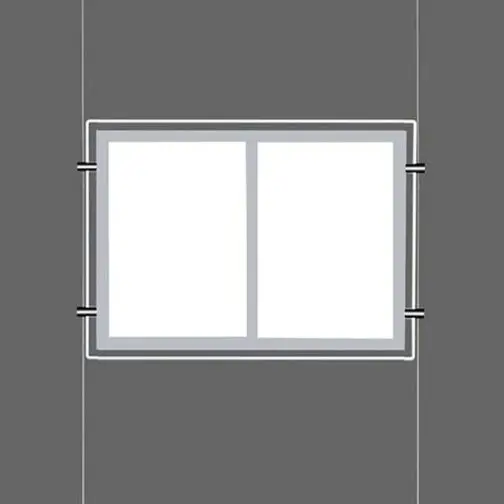 Backlit LED Display for Cables / Double Pocket Letter Format Portrait Orientation