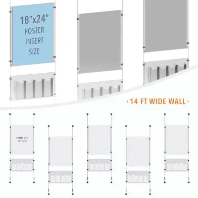 DC2300 Literature Wall Display – 14ft Wall | Display Concepts