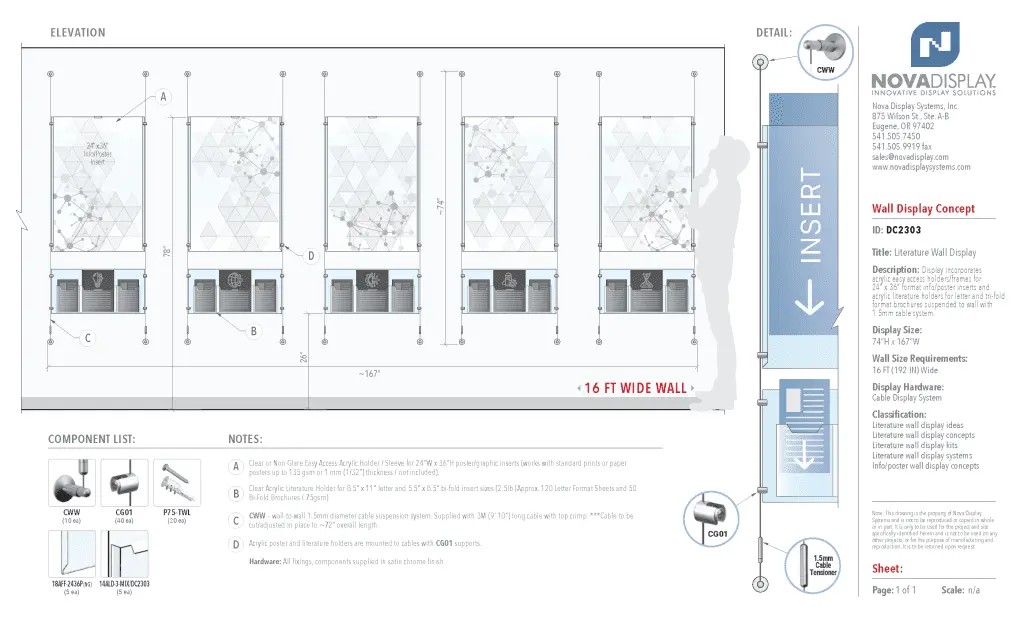 DC2303 Literature Wall Display / Wall Display Idea Concept