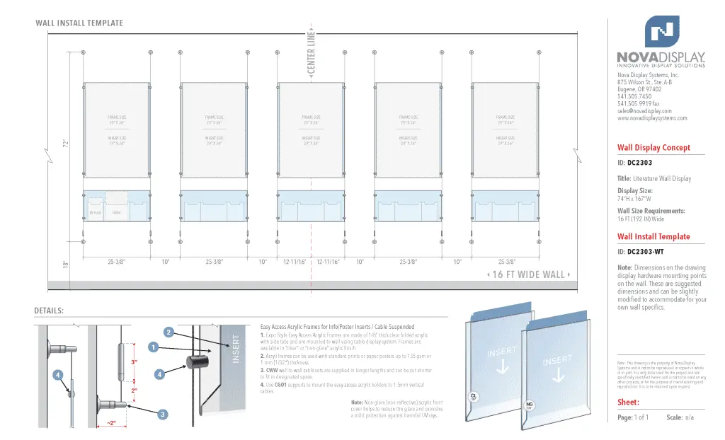 DC2303 Literature Wall Display / Wall Display Idea Concept