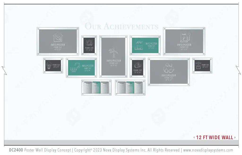 DC2400 Frameless Poster Wall Display / Wall Display Idea Concept