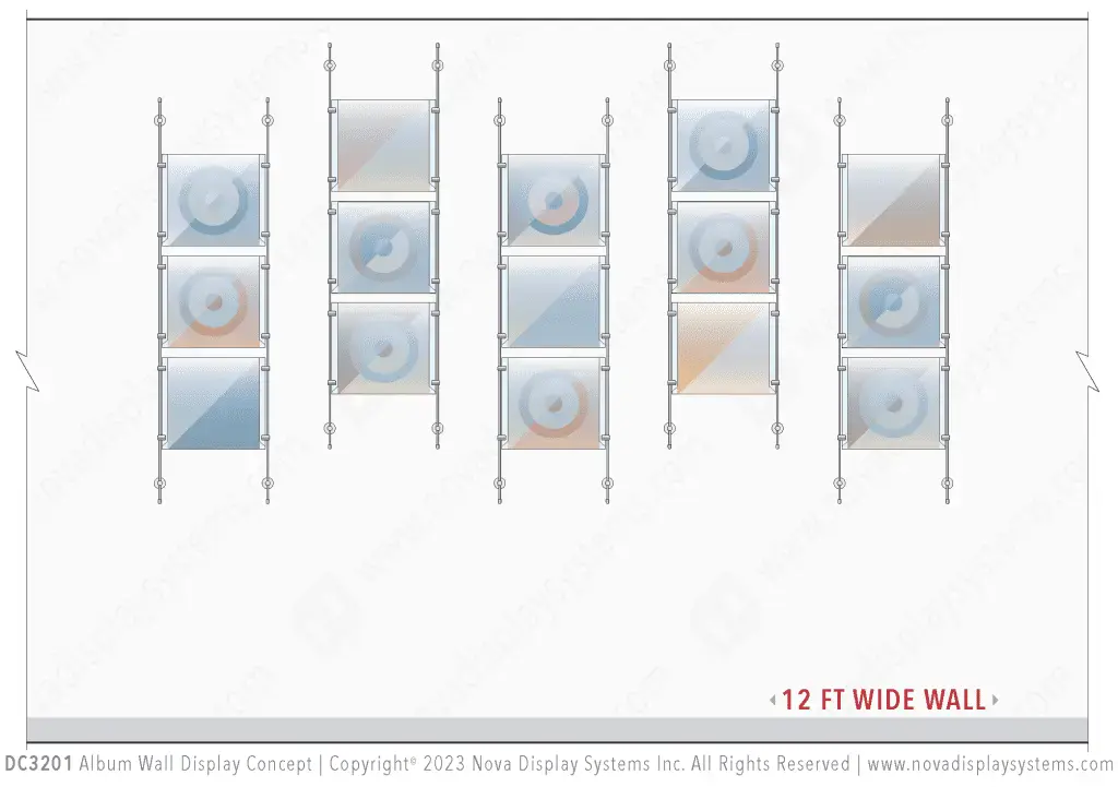 DC3201 Album Cover Wall Display / Wall Display Idea Concept