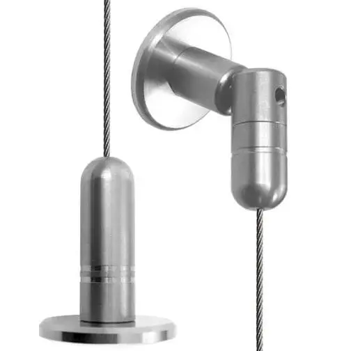 1.5mm DIA CABLE with Angled Top and Standard Floor Fixings / Stainless Steel