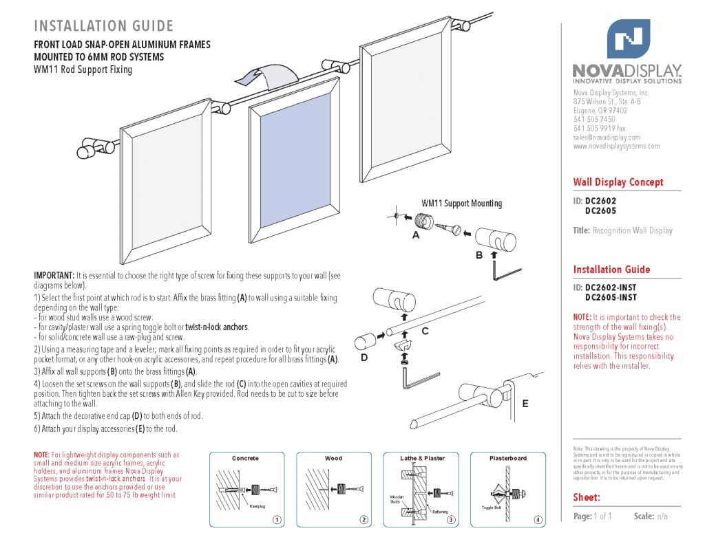 Recognition Wall Display / Wall Display Idea Concept / INSTALL-GUIDE