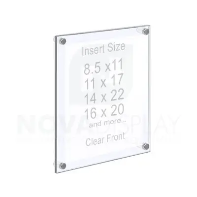 Frameless Acrylic Frame — Poster Display Kit #KASP-001 / Clear Front